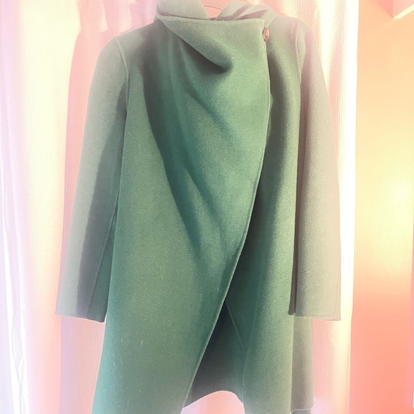 BCBGMaxAzria green wool blend coat - Picture 5 of 15